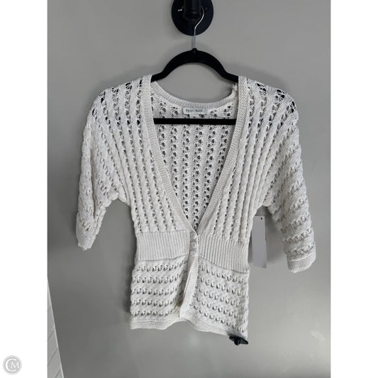 Sweater Short Sleeve By White House Black Market In Gold & White, Size: Xs