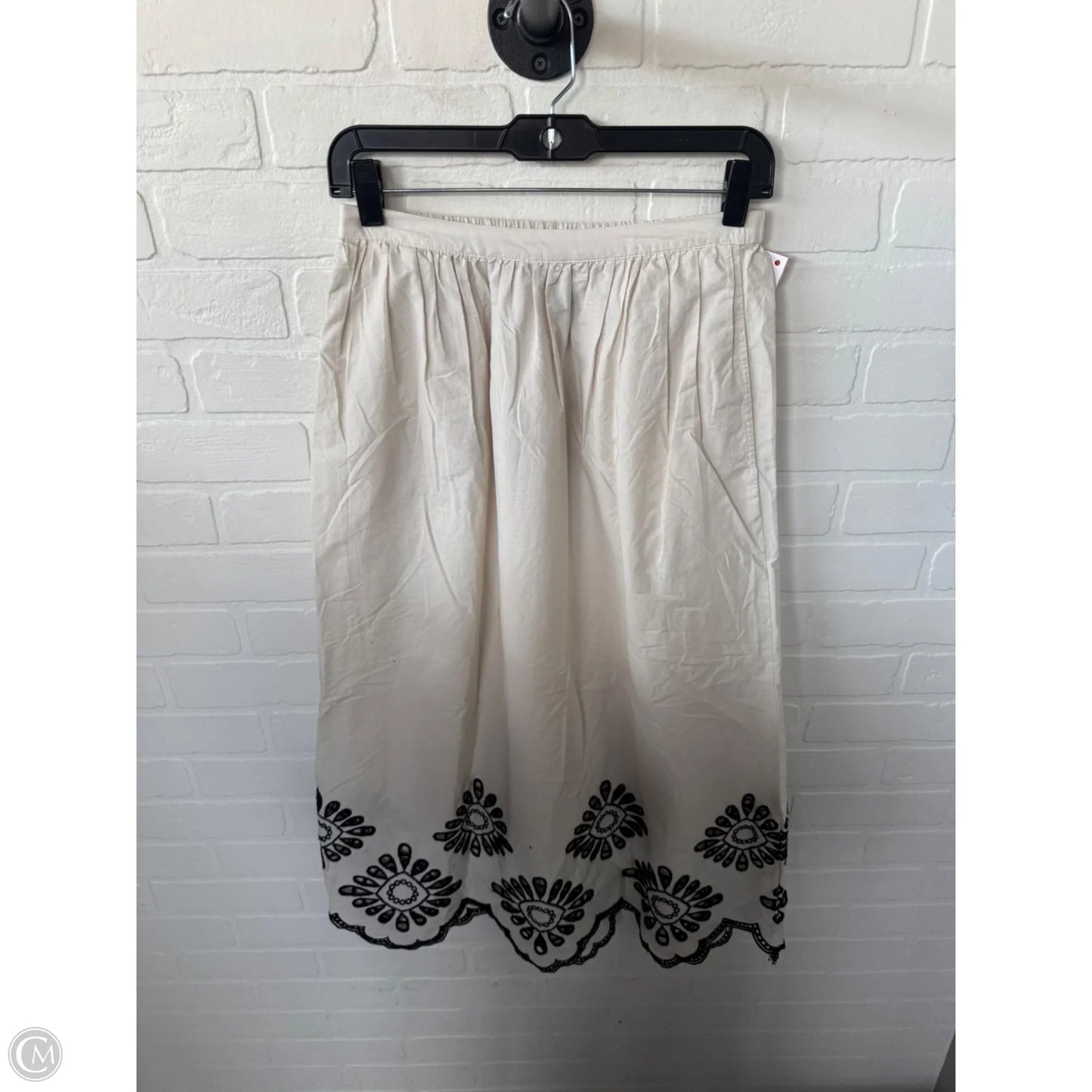 Skirt Midi By Universal Thread In Black & Cream, Size: 0