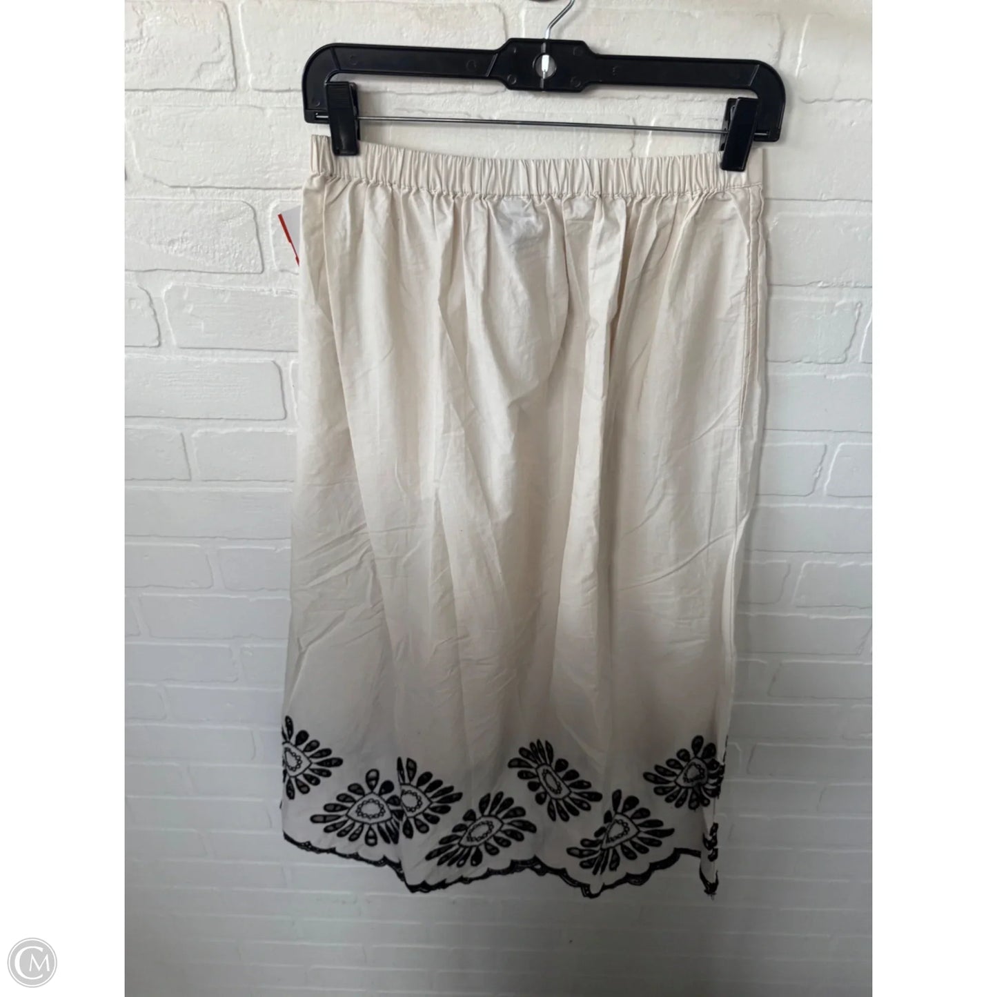 Skirt Midi By Universal Thread In Black & Cream, Size: 0