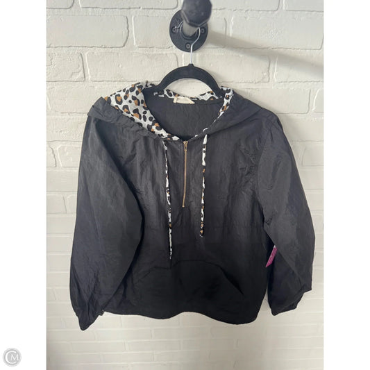 Jacket Windbreaker By Andthewhy In Black & Brown, Size: S