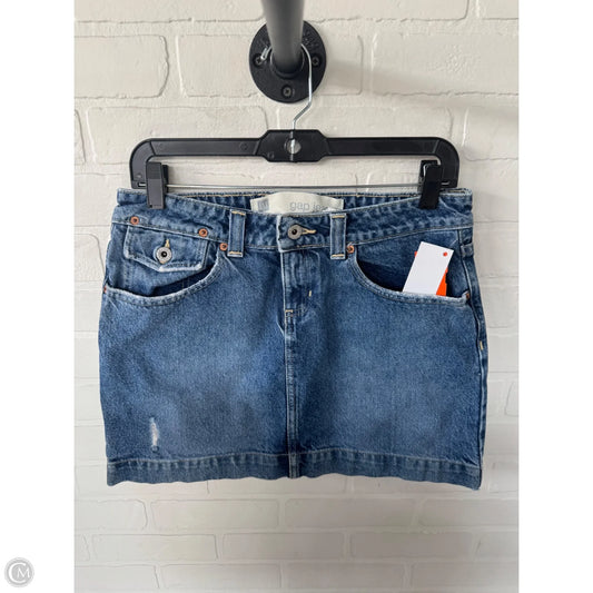Skirt Mini & Short By Gap In Blue Denim, Size: 6