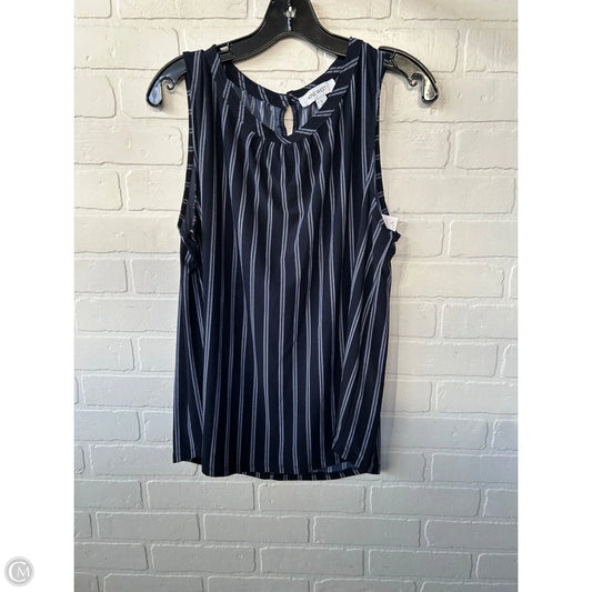 Blouse Sleeveless By Nine West In Blue, Size: L