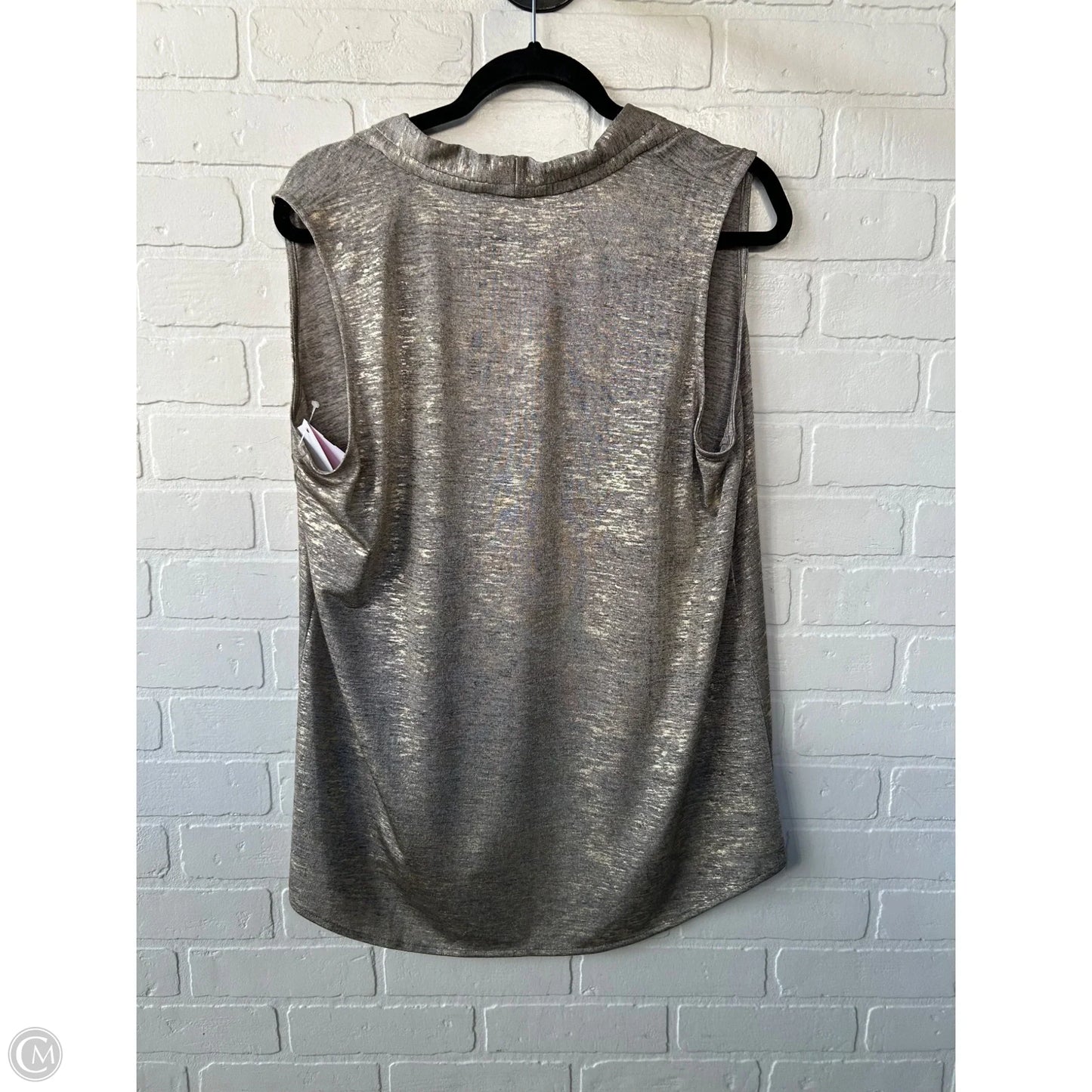 Top Sleeveless By Calvin Klein In Gold, Size: L