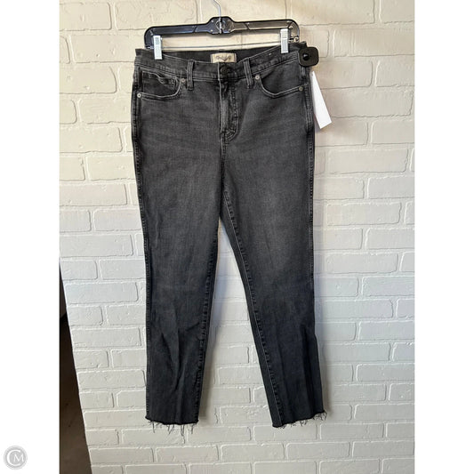 Jeans Straight By Madewell In Black Denim, Size: 8