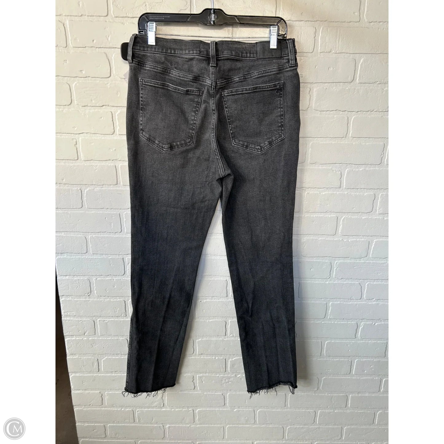 Jeans Straight By Madewell In Black Denim, Size: 8