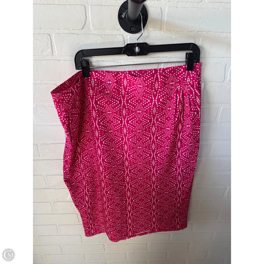 Swimwear Cover-up By Clothes Mentor In Pink & White, Size: Xl