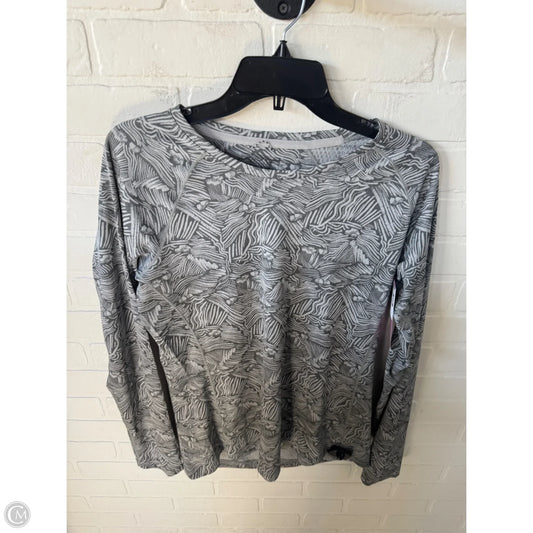 Athletic Top Long Sleeve Crewneck By Patagonia In Grey, Size: L