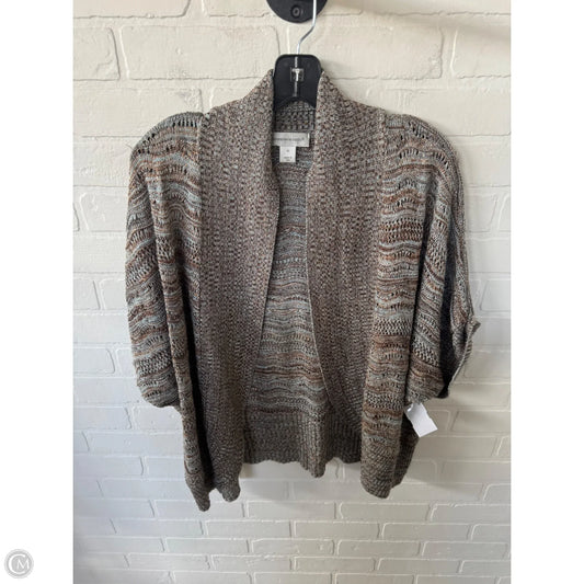 Sweater Cardigan By Christopher And Banks In Brown & Green, Size: Xl