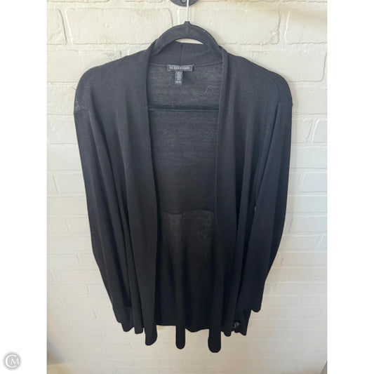 Sweater Cardigan By Eileen Fisher In Black, Size: Xl