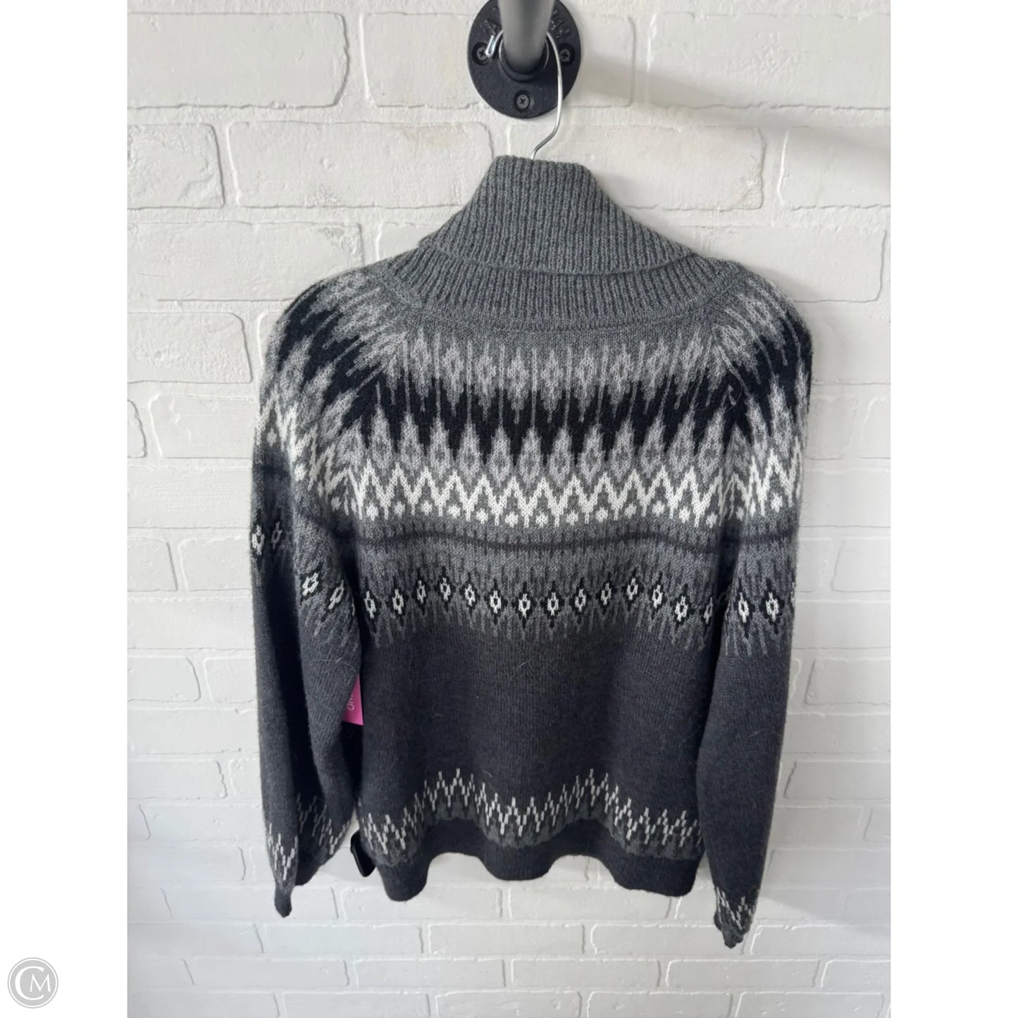 Sweater By Sundance In Grey & White, Size: L