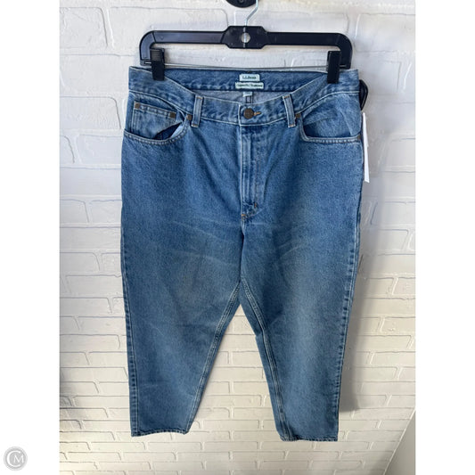Jeans Straight By L.l. Bean In Blue Denim, Size: 14l