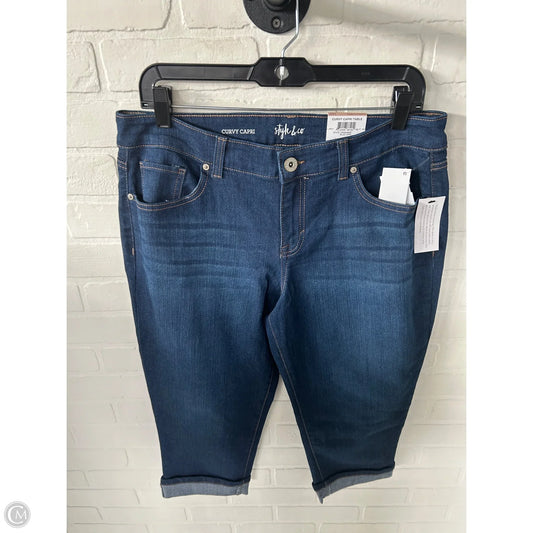 Capris By Style And Company In Blue Denim, Size: 12p