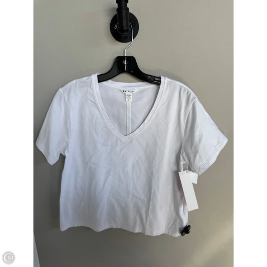 Athletic Top Short Sleeve By Athleta In White, Size: S