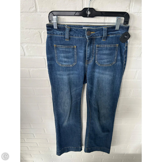 Jeans Straight By Cabi In Blue Denim, Size: 0