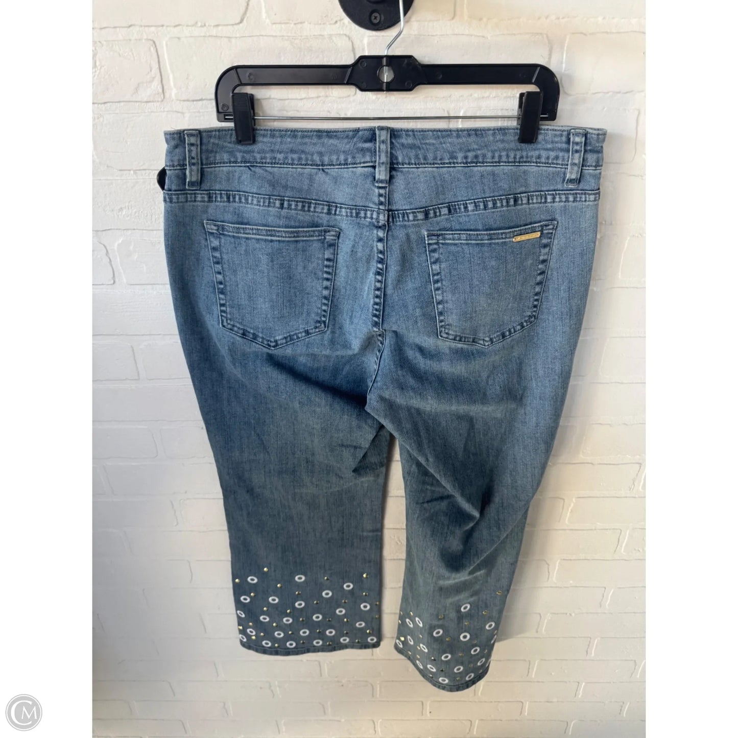 Jeans Flared By Michael By Michael Kors In Blue Denim, Size: 14