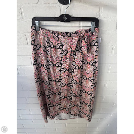 Skirt Midi By Maurices In Black & Pink, Size: 0