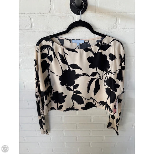 Top Long Sleeve By Antonio Melani In Black & Cream, Size: S