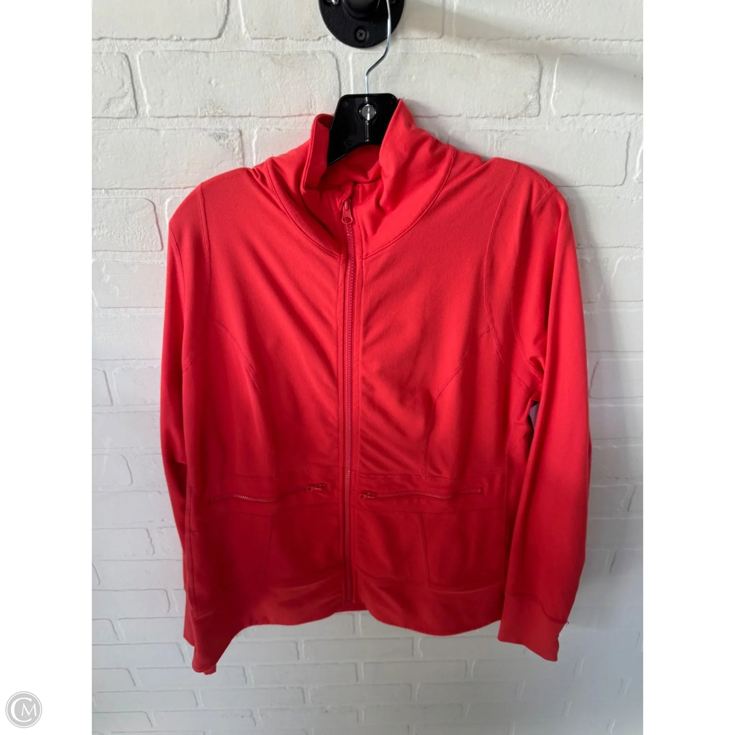 Athletic Jacket By Clothes Mentor In Orange, Size: Xl