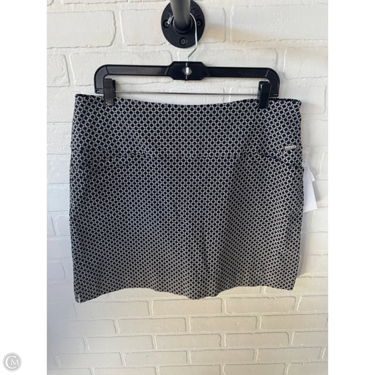 Skort By Sc & Co In Black & White, Size: 16