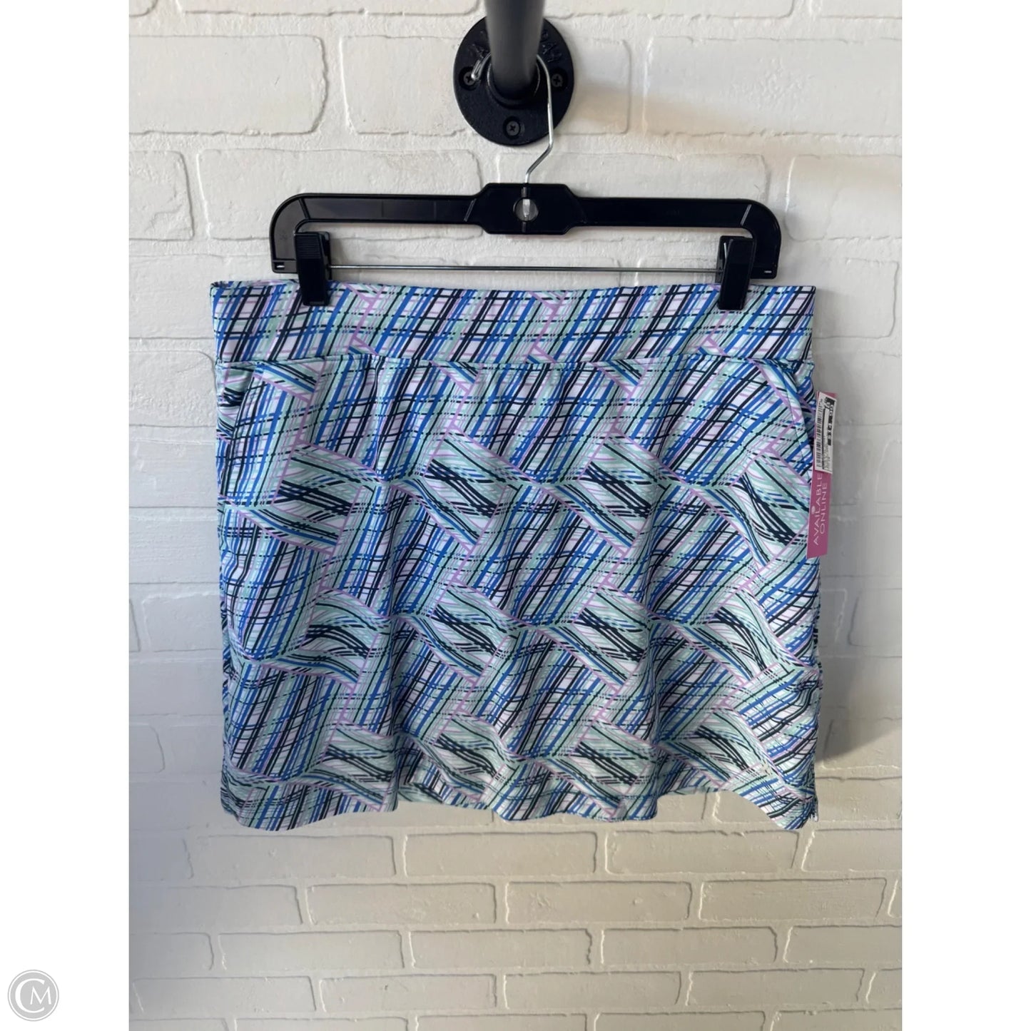 Athletic Skort By Cmc In Blue & Green, Size: 16