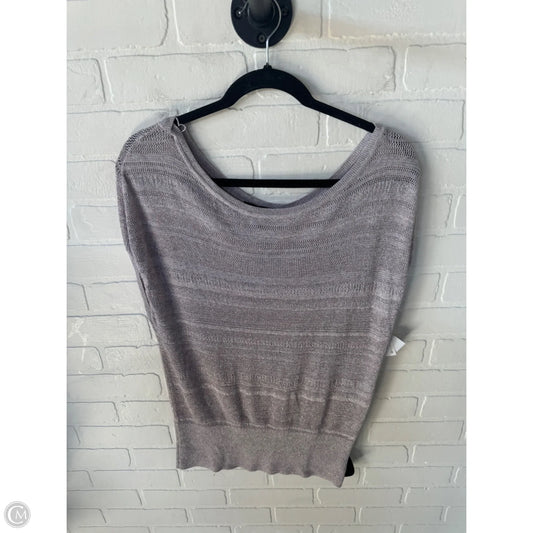 Vest Sweater By White House Black Market In Purple & Silver, Size: M