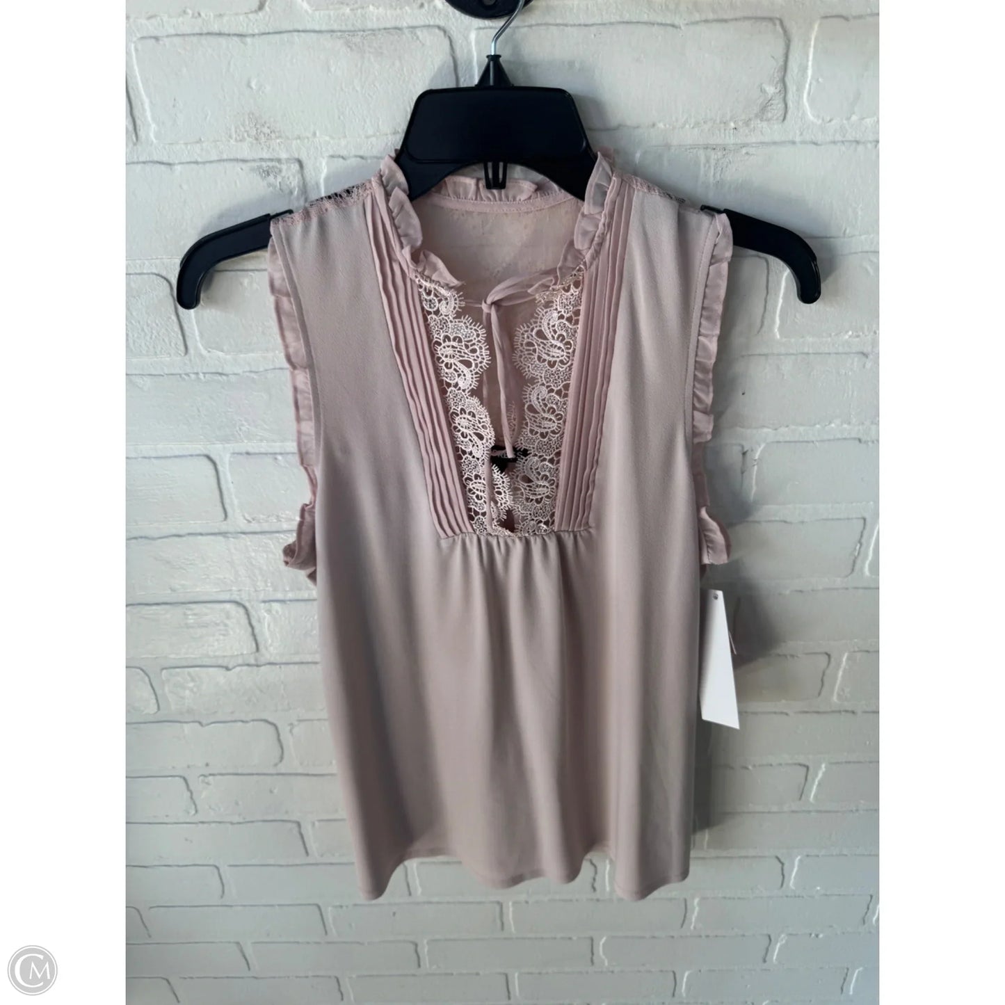 Blouse Sleeveless By Express In Pink, Size: M