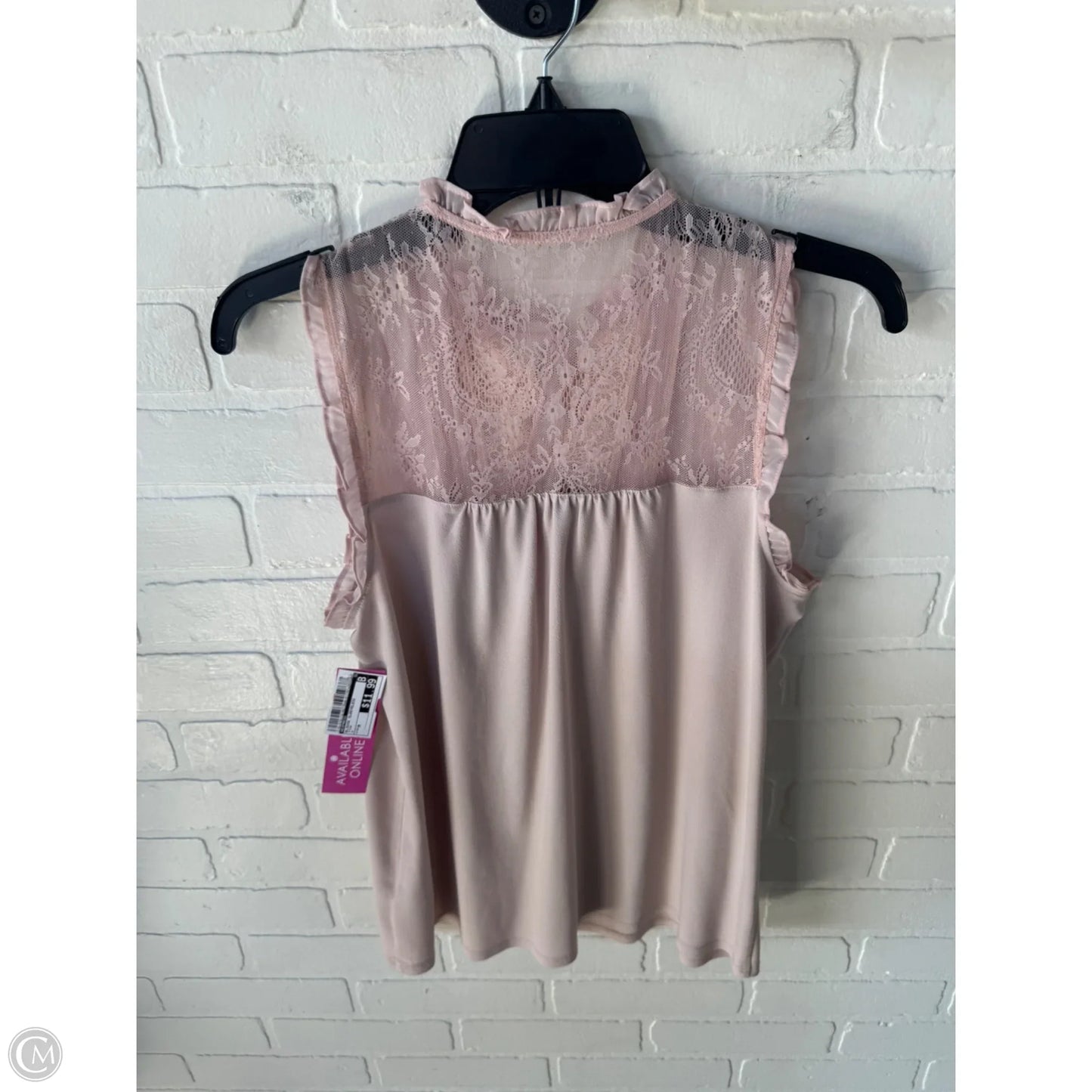Blouse Sleeveless By Express In Pink, Size: M