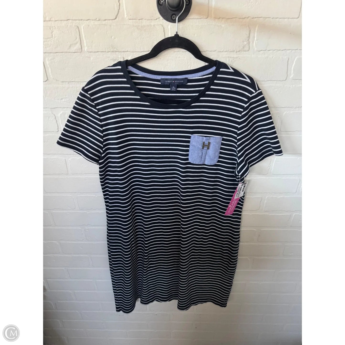 Dress Casual Short By Tommy Hilfiger In Blue & White, Size: Xl