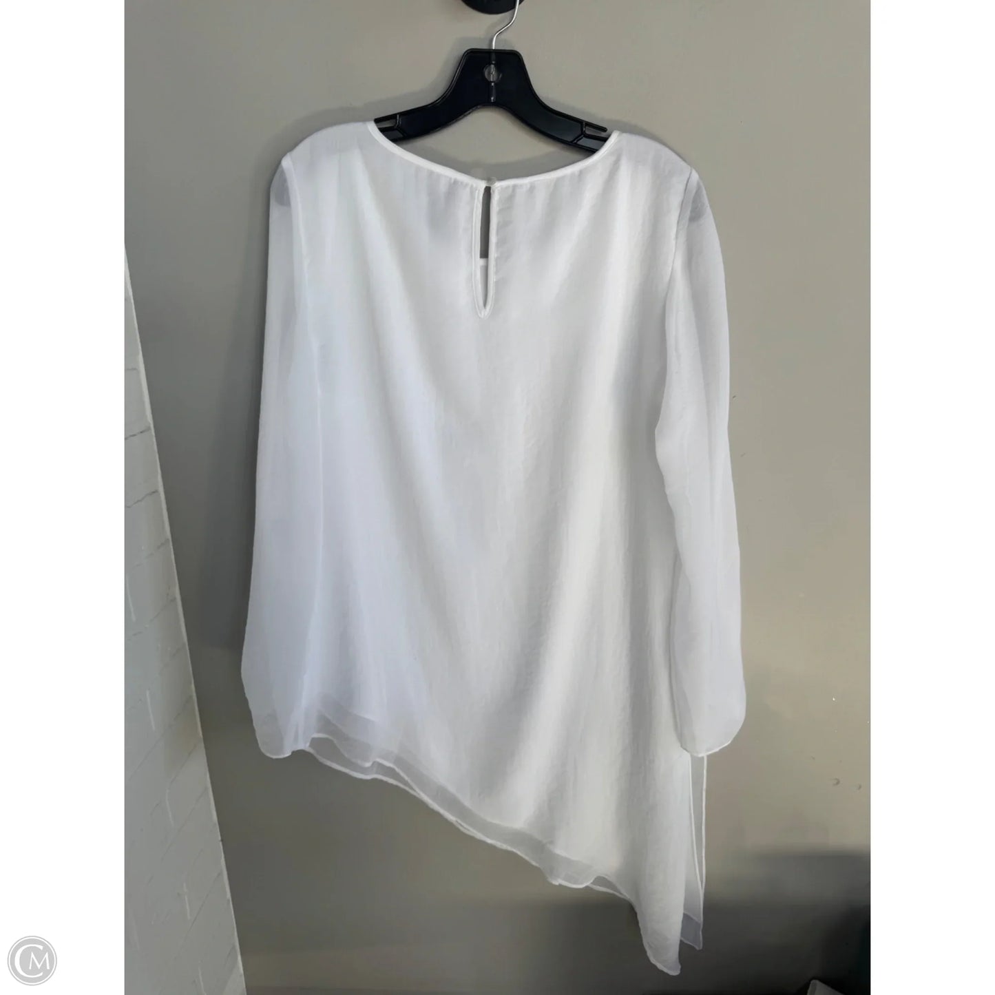 Tunic Long Sleeve By Chicos In White, Size: M