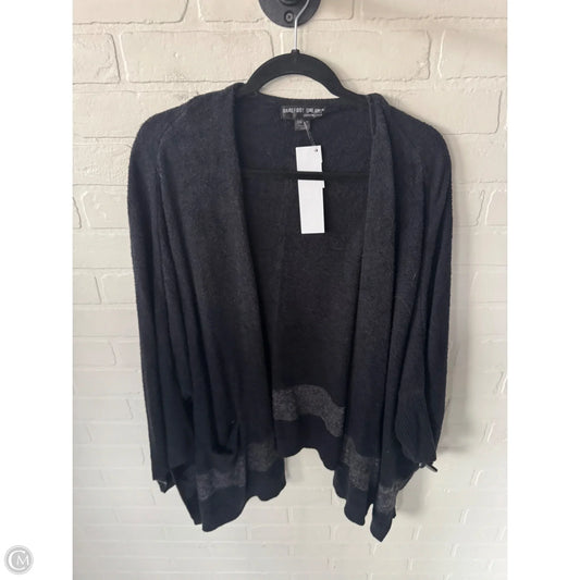 Sweater Cardigan By Barefoot Dreams In Black & Grey, Size: Osfm