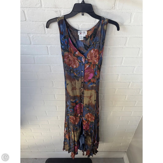 Dress Casual Maxi By Reflections In Blue & Brown, Size: L