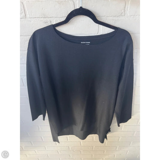 Tunic 3/4 Sleeve By Eileen Fisher In Black, Size: Xs
