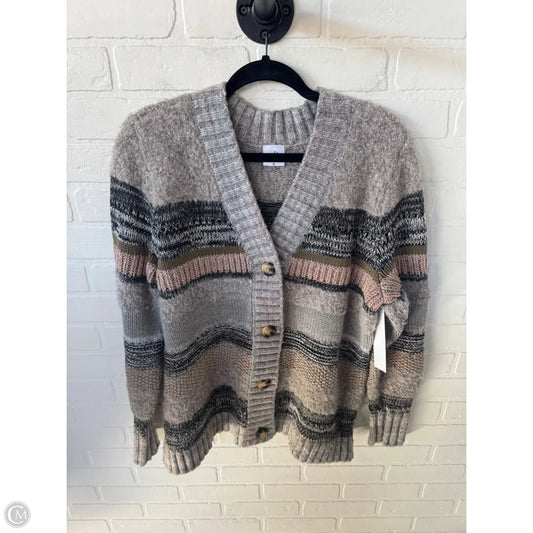 Sweater Cardigan By Cabi In Brown & Grey, Size: M