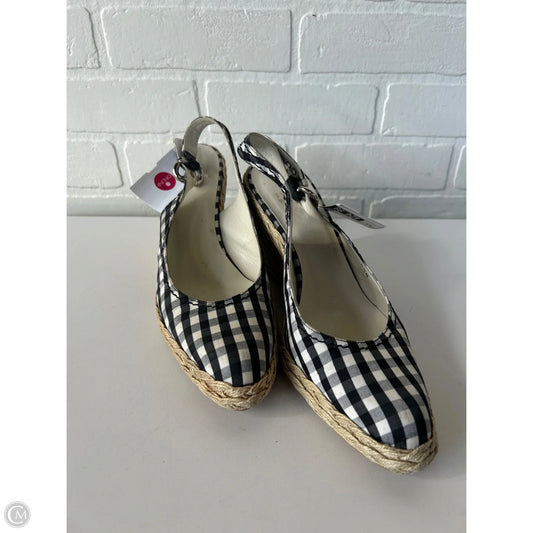 Sandals Designer By Stuart Weitzman In Black & Cream, Size: 8.5