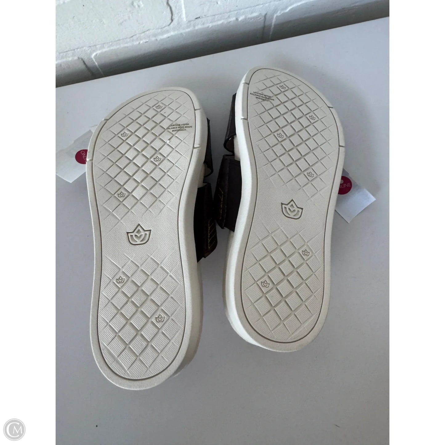 Sandals Flats By Spenco In Brown & Gold, Size: 8