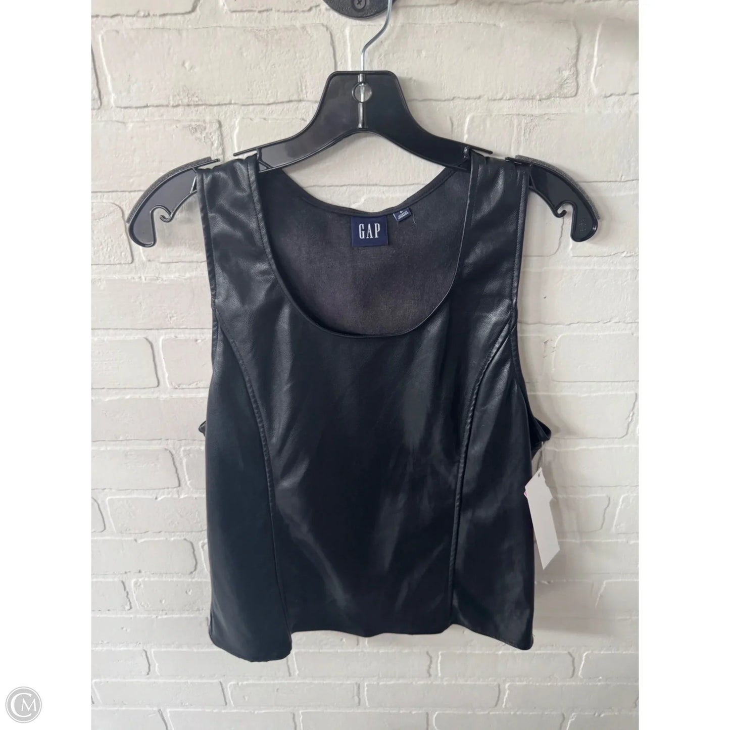 Top Sleeveless By Gap In Black, Size: L
