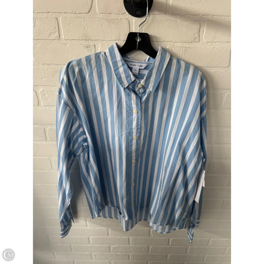 Top Long Sleeve By Old Navy In Blue & White, Size: L