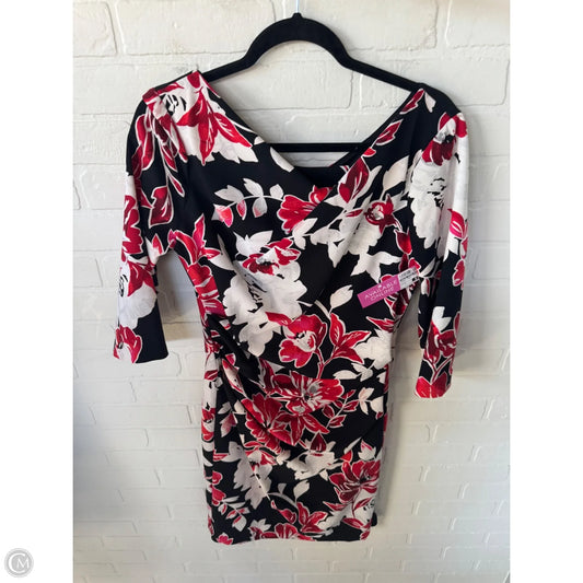 Dress Party Midi By White House Black Market In Black & Red, Size: M