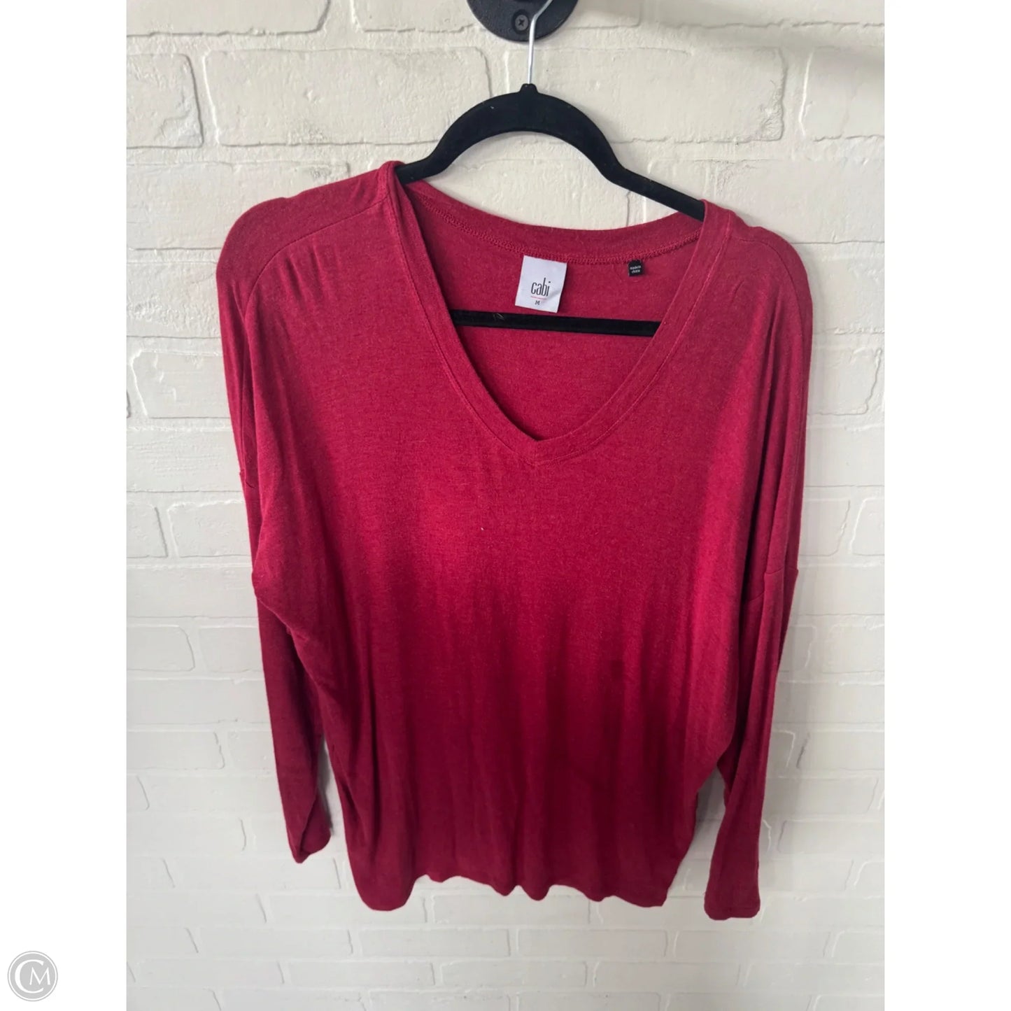 Top Long Sleeve By Cabi In Red, Size: M