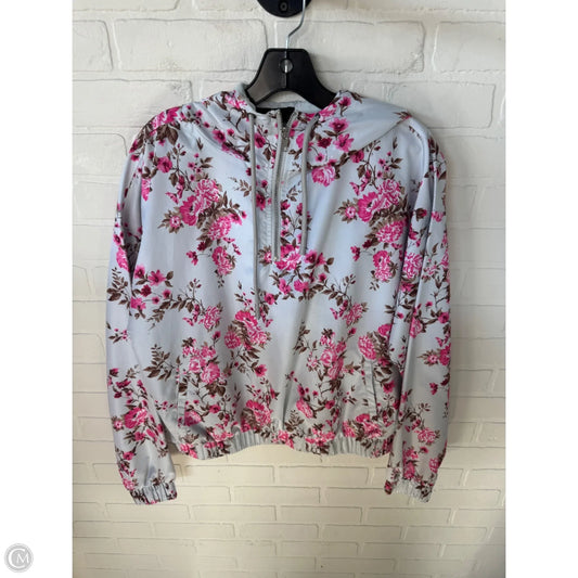 Jacket Windbreaker By Forever 21 In Blue & Pink, Size: S