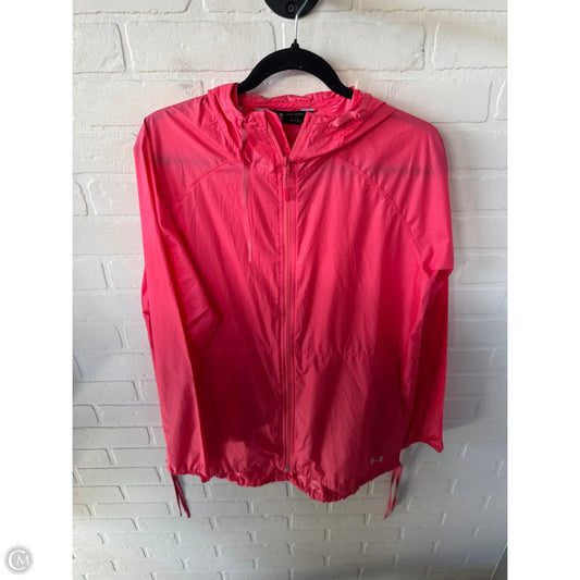 Jacket Windbreaker By Under Armour In Pink, Size: L