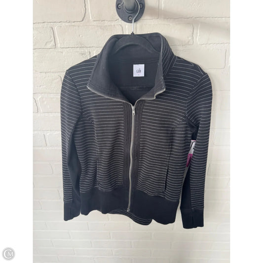 Sweatshirt Collar By Cabi In Black & White, Size: S