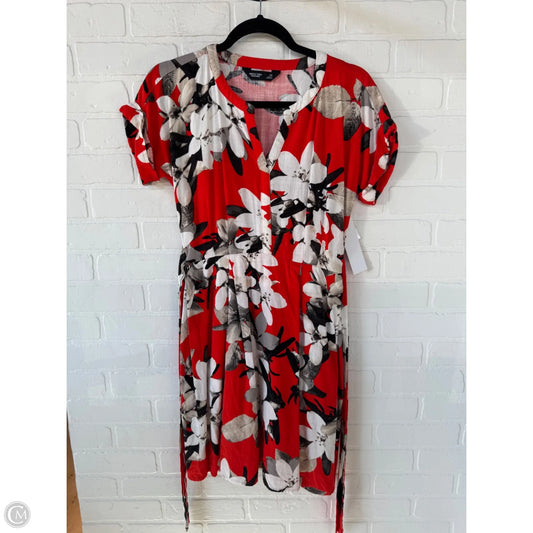 Dress Work By Simply Vera In Orange & White, Size: Xs