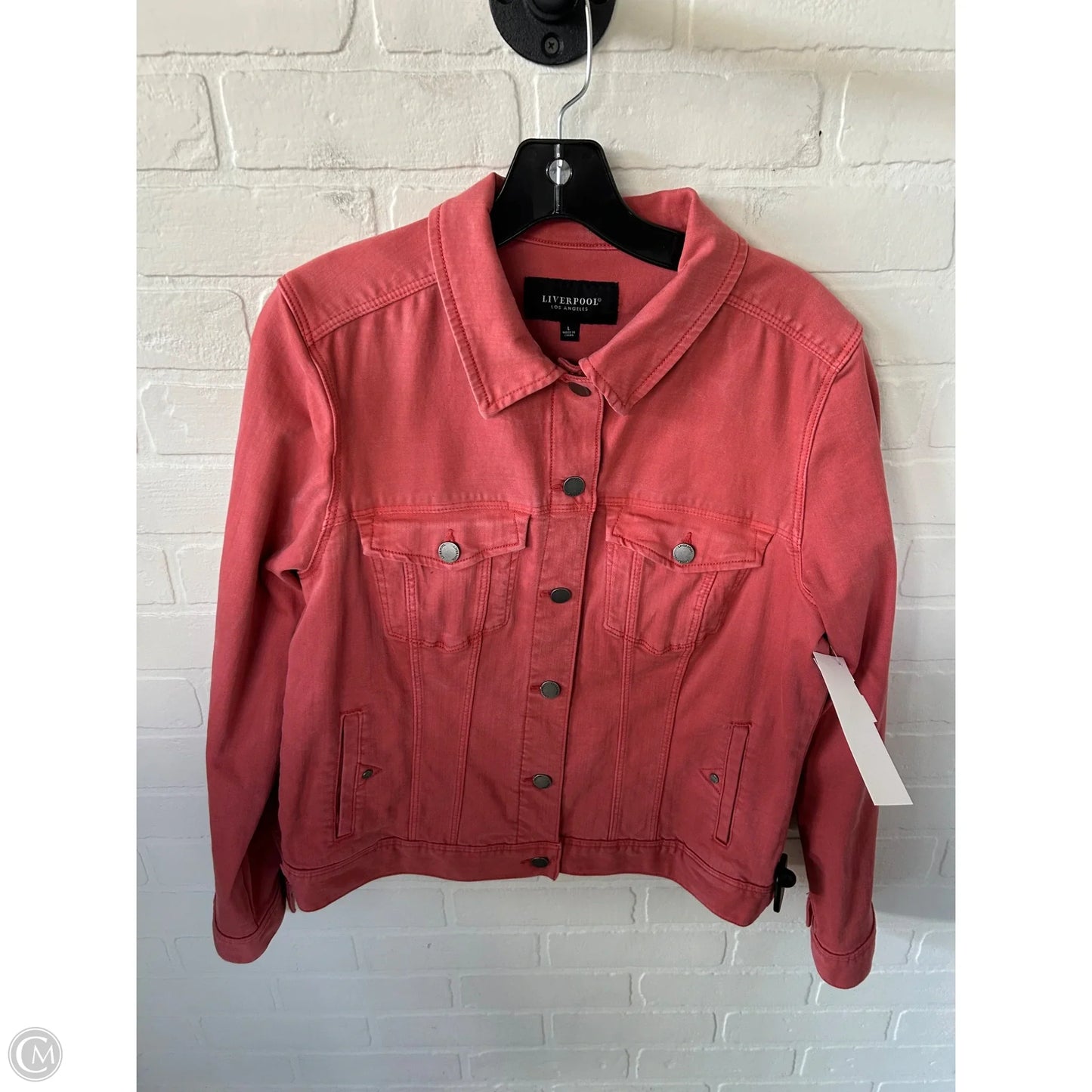 Jacket Denim By Liverpool In Orange, Size: L