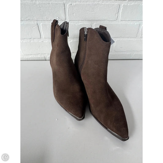 Boots Ankle Heels By Marc Fisher In Brown, Size: 7.5