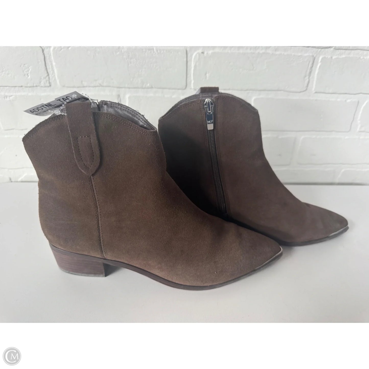 Boots Ankle Heels By Marc Fisher In Brown, Size: 7.5