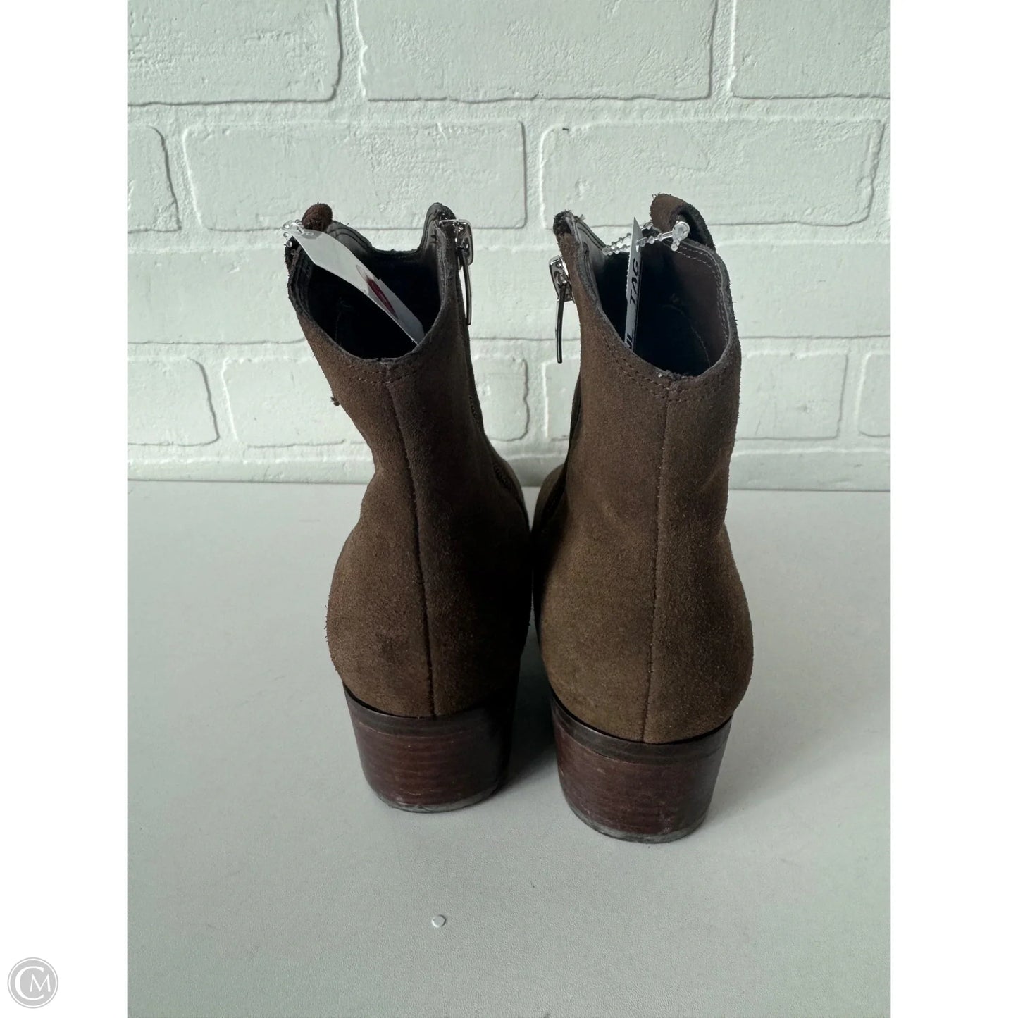 Boots Ankle Heels By Marc Fisher In Brown, Size: 7.5