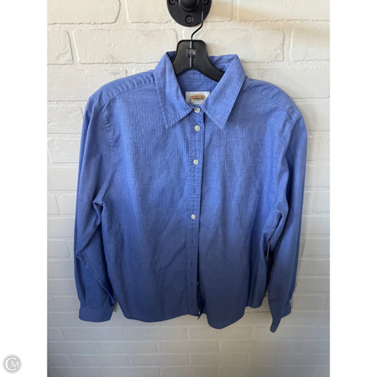 Blouse Long Sleeve By Talbots In Blue, Size: L