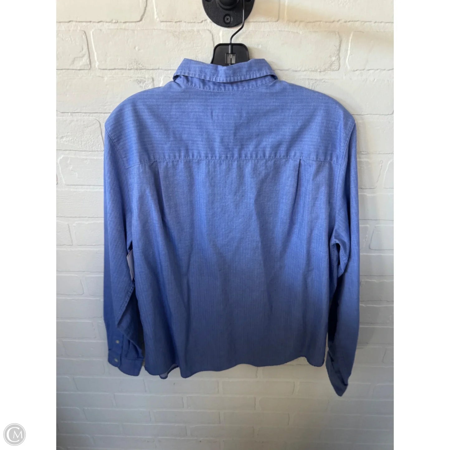 Blouse Long Sleeve By Talbots In Blue, Size: L