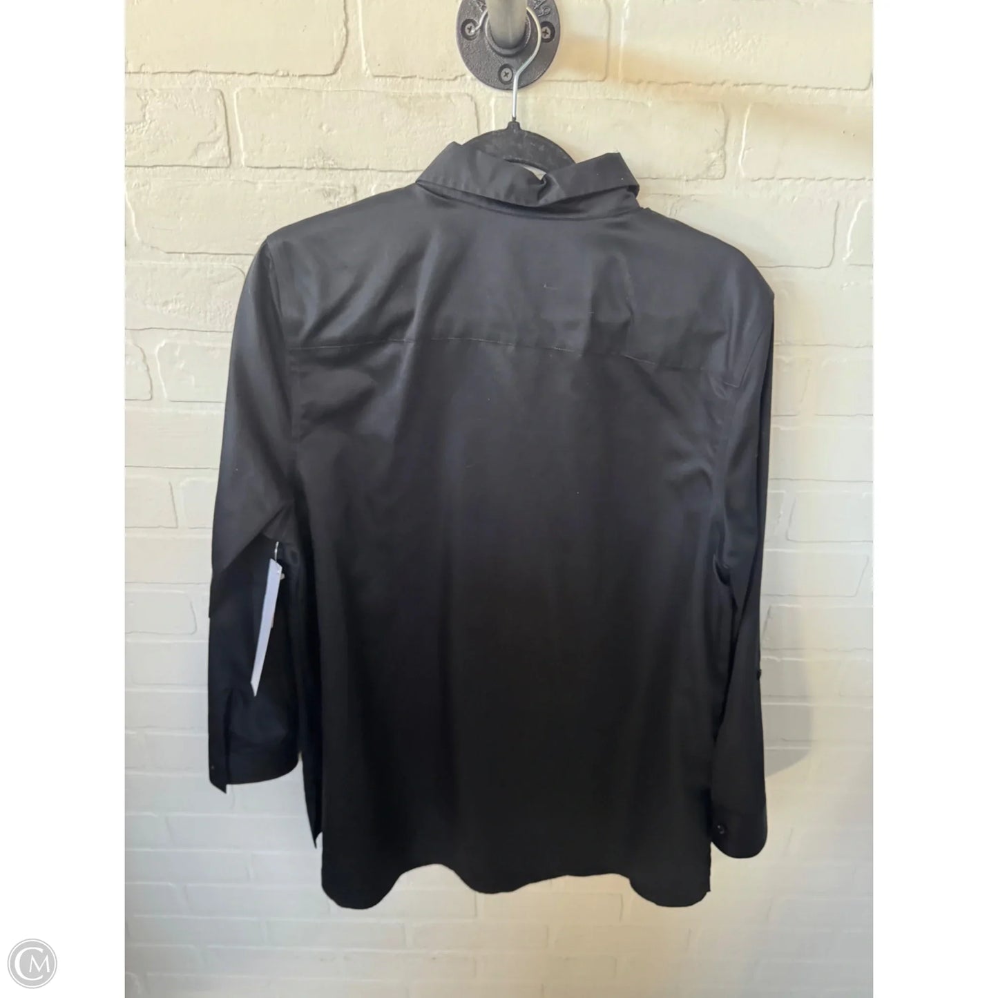 Blouse Long Sleeve By Chicos In Black, Size: L